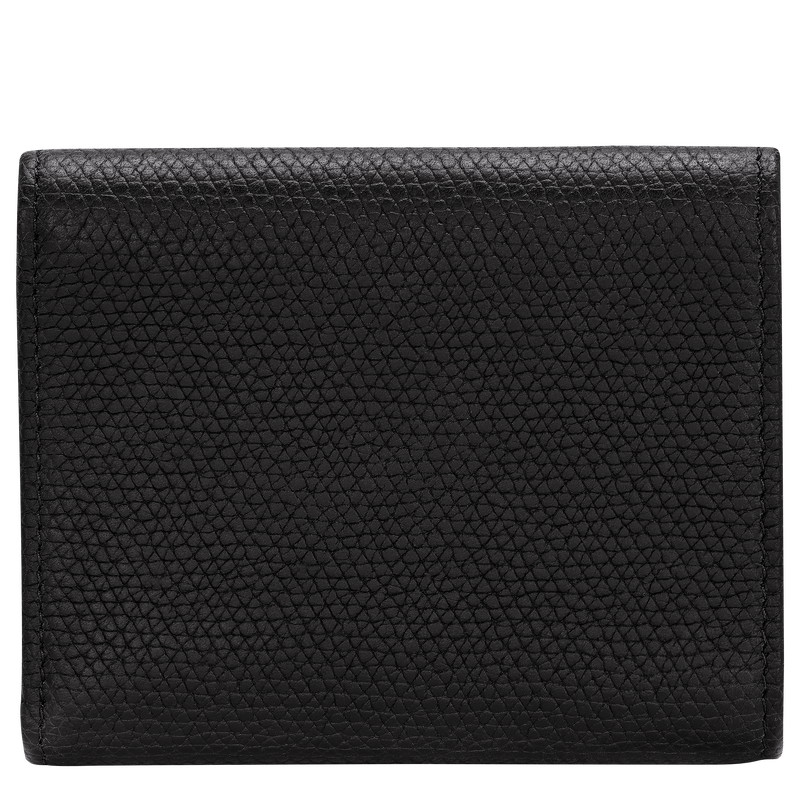 Le Roseau Compact wallet , Black - Leather  - View 2 of  3