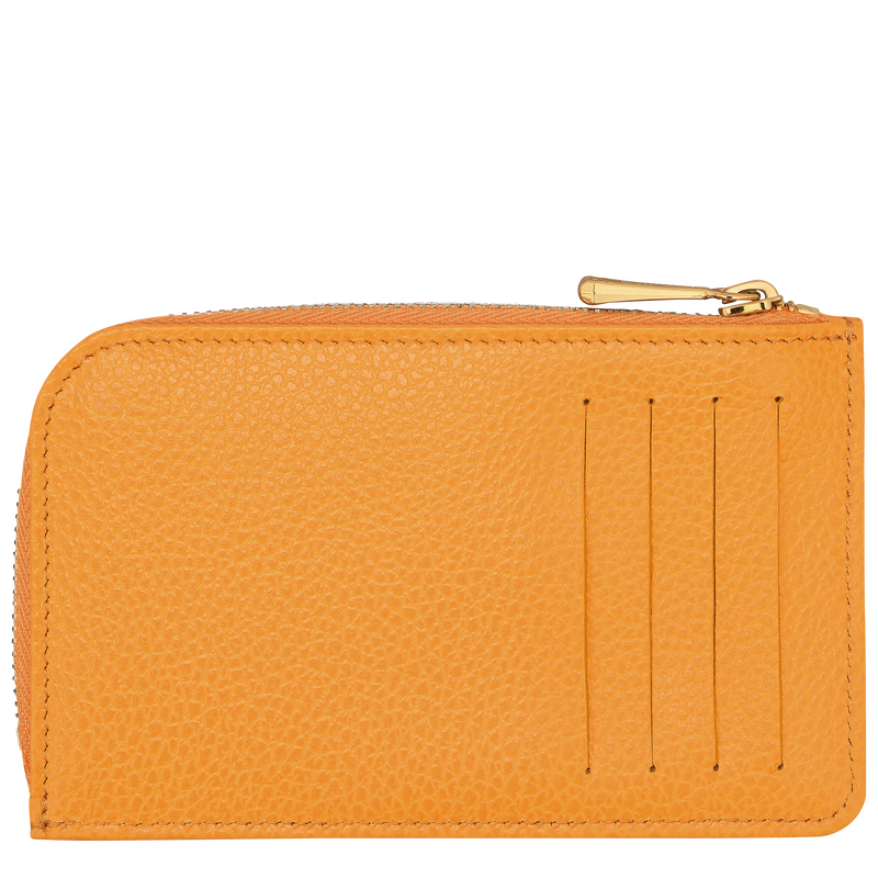 Le Foulonné Card holder , Apricot - Leather  - View 2 of  4