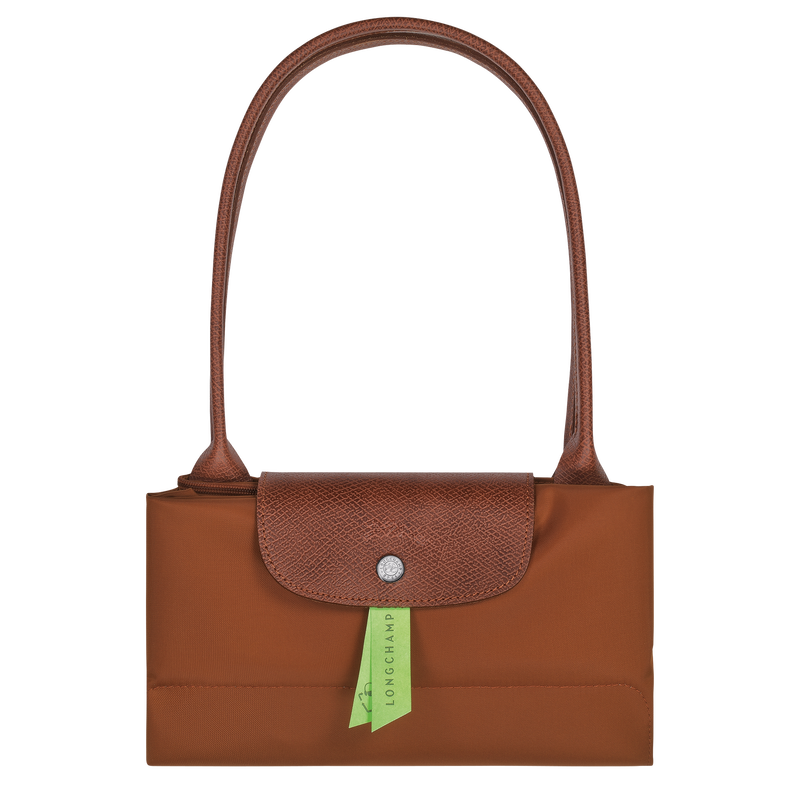 Le Pliage Green L Tote bag , Cognac - Recycled canvas  - View 7 of  7