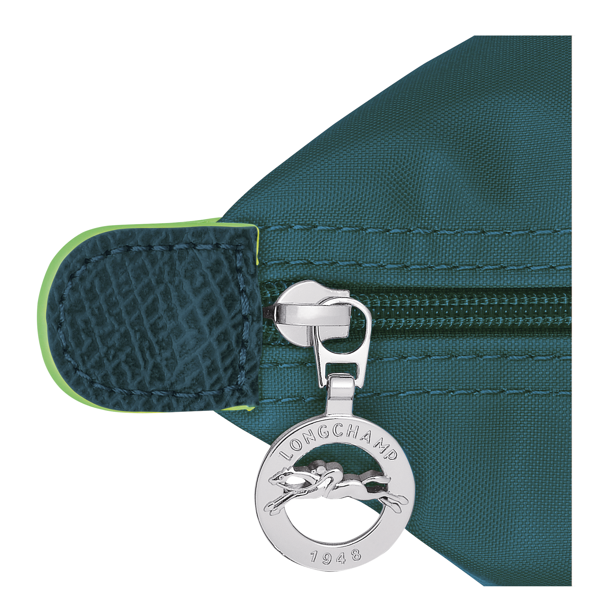 托特包 L, 孔雀蓝色 - 查看 6
        7 - 放大 Le Pliage Green 托特包 L, 孔雀蓝色