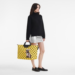 Longchamp x ToiletPaper S Travel bag , Yellow - Canvas