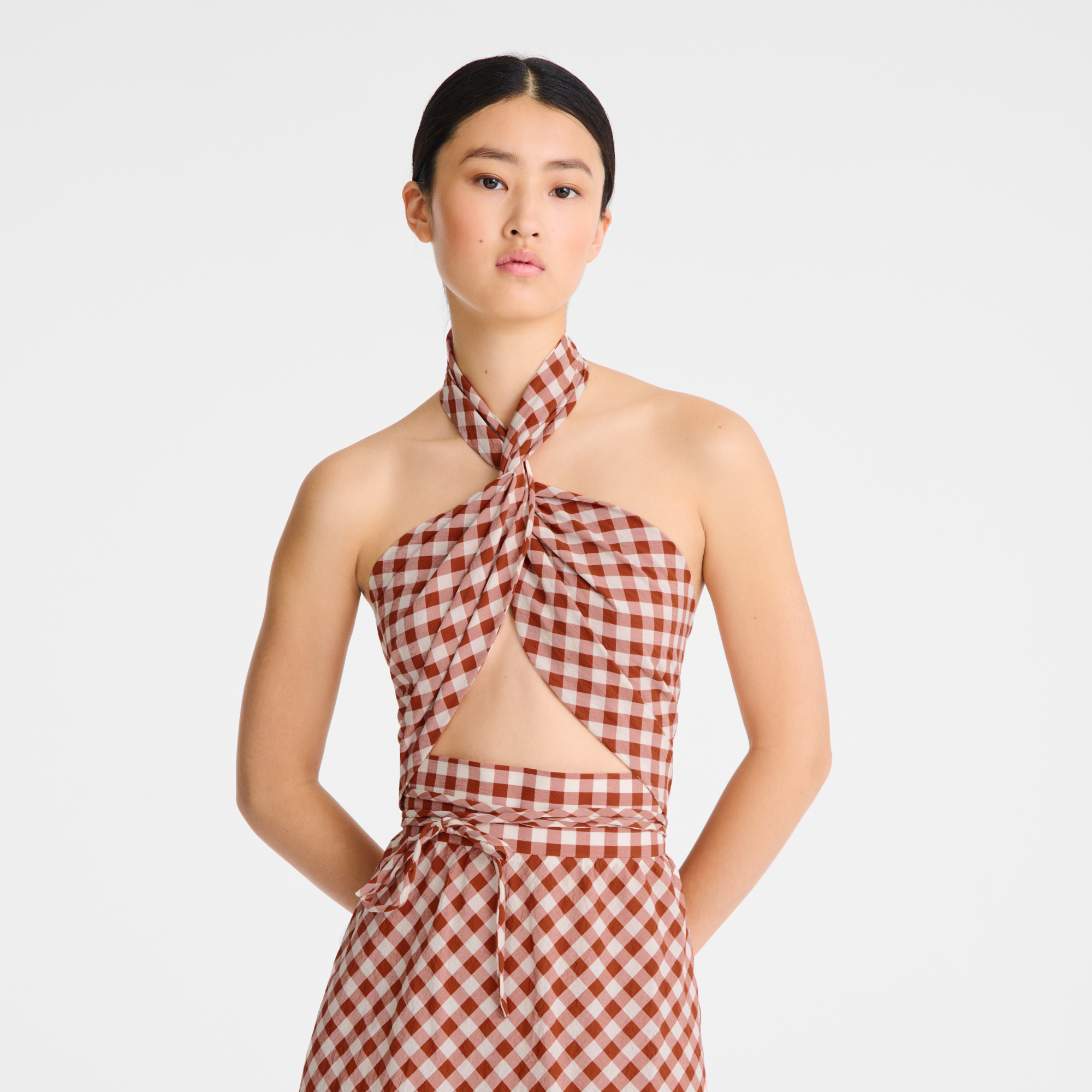 null 长款连衣裙, 深褐色