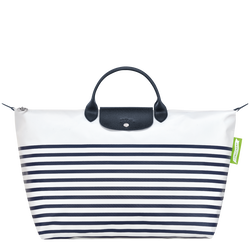 Le Pliage 系列 S 旅行包 , 海军蓝/白色 - 帆布