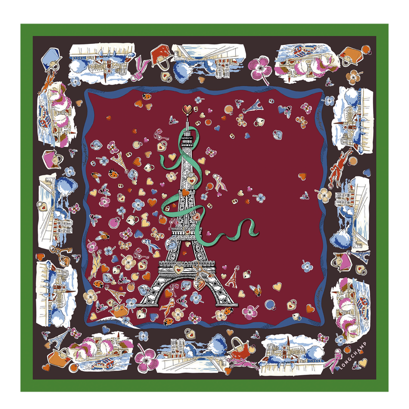 Tour Enchant&eacute;e Silk scarf 50 , Purple - Silk  - View 1 of  2