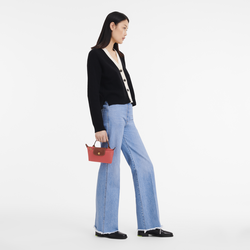 Le Pliage Original 化妆包 , 石榴汁红 - 再生帆布