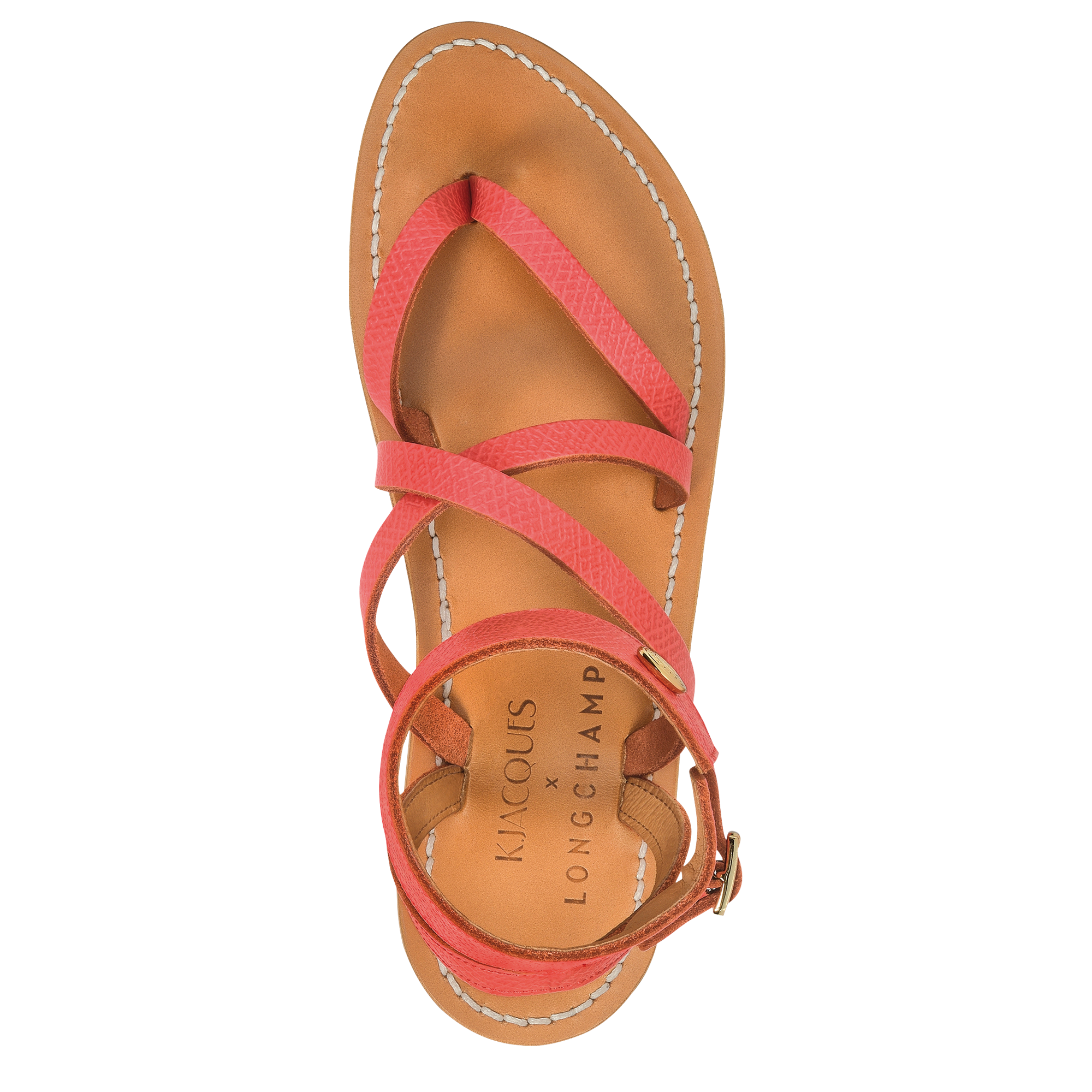 Sandals, 草莓色 - 查看 4
4 - 放大 Longchamp x K.Jacques Sandals, 草莓色