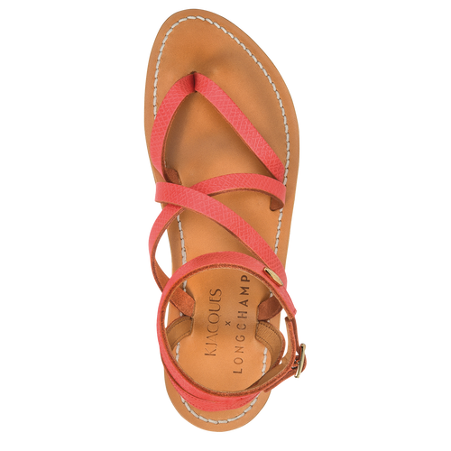 Longchamp x K.Jacques Sandals , Strawberry - Leather - View 4 of  4
