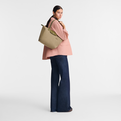 Le Pliage Green L Tote bag , Artichoke - Recycled canvas
