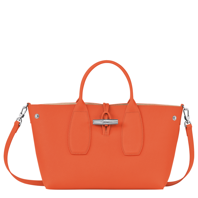 Roseau M Handbag , Orange - Leather  - View 5 of  6