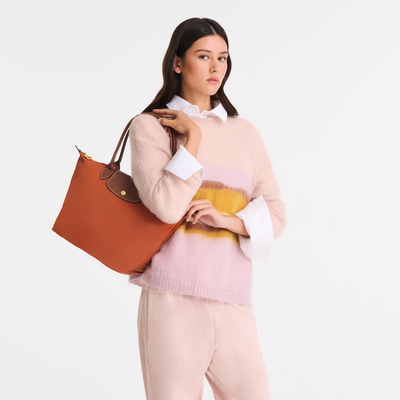 Le Pliage Original M 托特包 , 砖红色 - 再生帆布