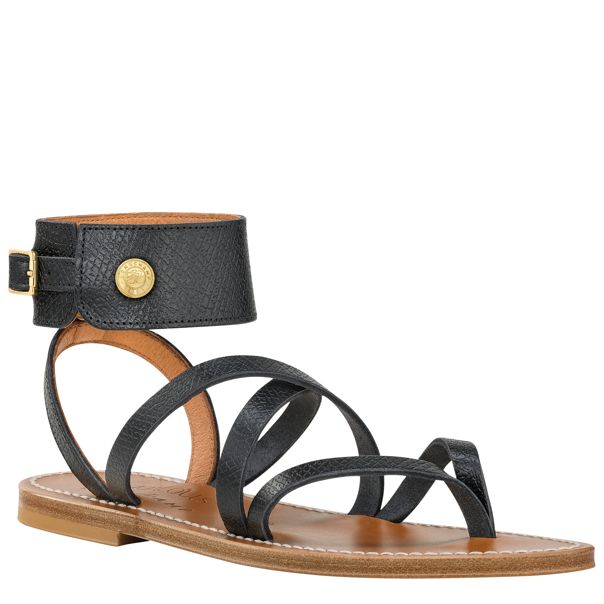 Longchamp x K.Jacques Sandals, 黑色