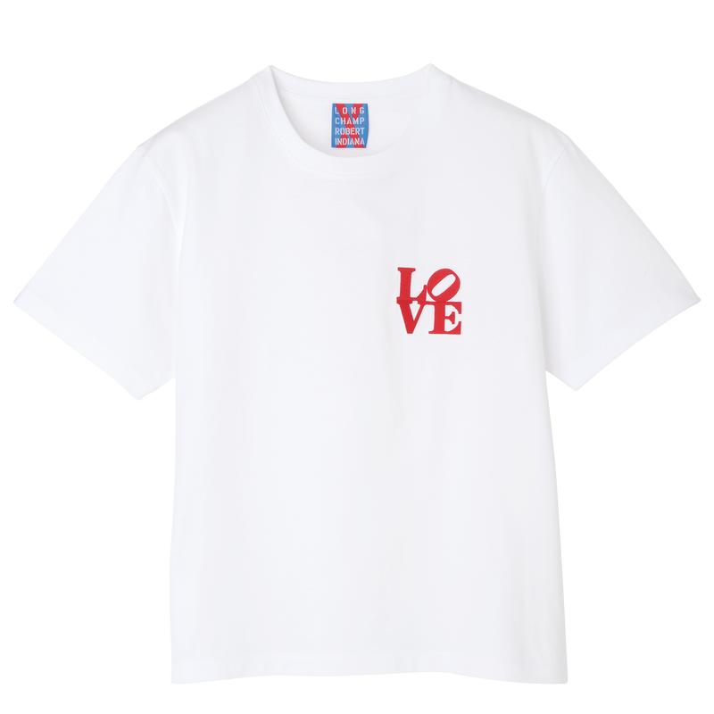 Longchamp x Robert Indiana T 恤 , 白色 - 平纹针织布  - 查看 1 1