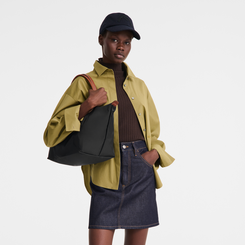 Le Pliage Original L Handbag , Black - Canvas  - View 8 of  8
