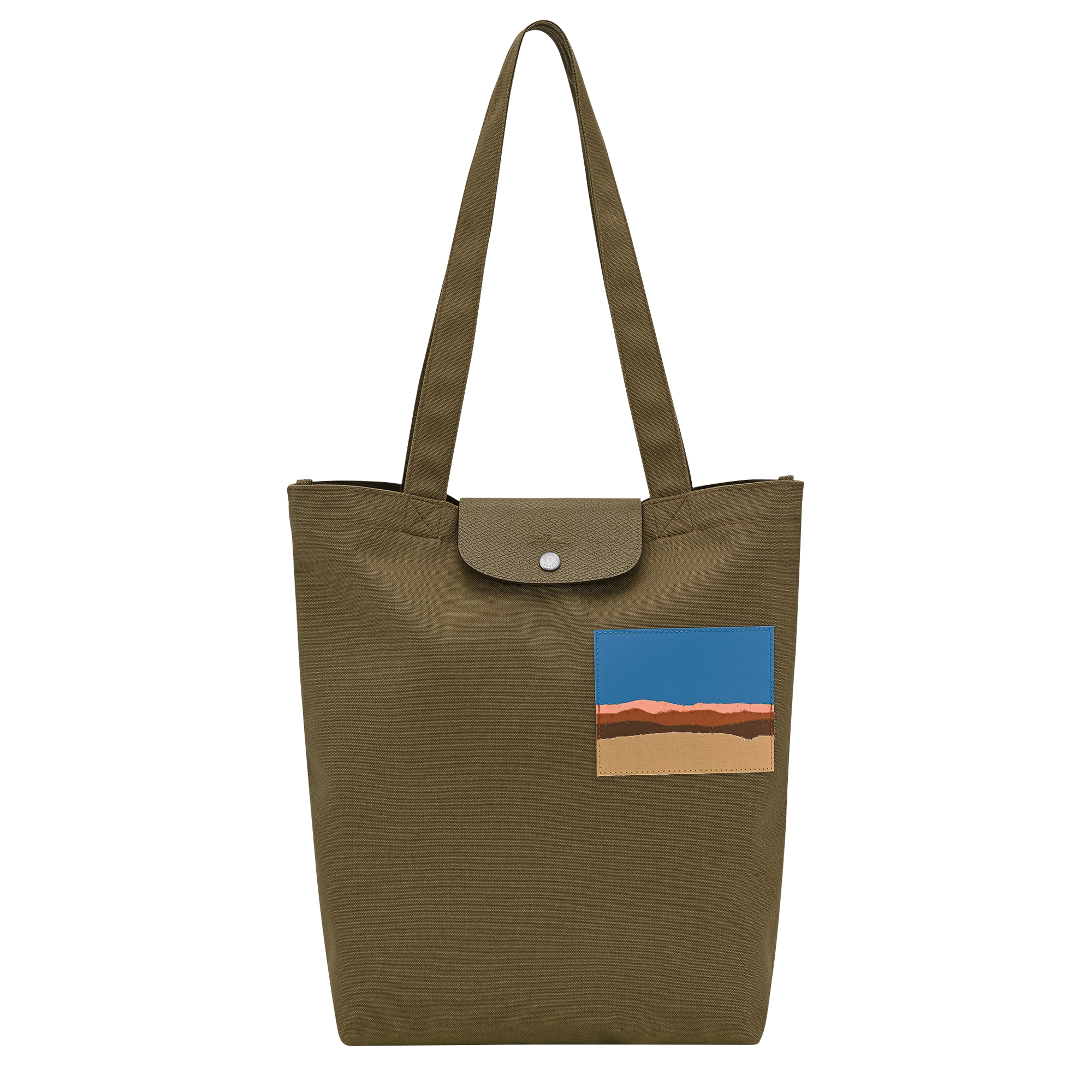 Caroline H&eacute;lain x Longchamp Tote bag M, Olive