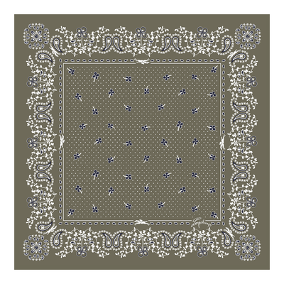 French Bandana 丝巾 50 , 洋蓟绿 - 真丝