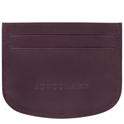 Épure Card holder , Eggplant - Leather