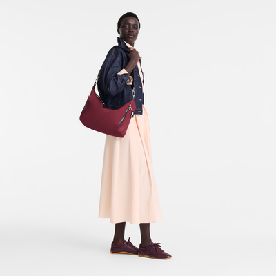 Le Pliage Energy M 斜挎包 , 勃艮第色 - 帆布