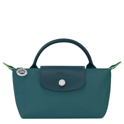 Le Pliage Green 化妆包 , 孔雀蓝色 - 再生帆布