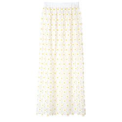 半身长裙 , 白色 - 结绳编织