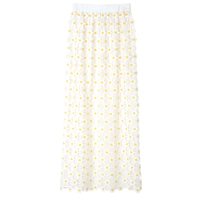 Long skirt, White