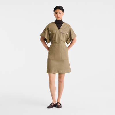 Short dress , Lichen - Double-face gabardine