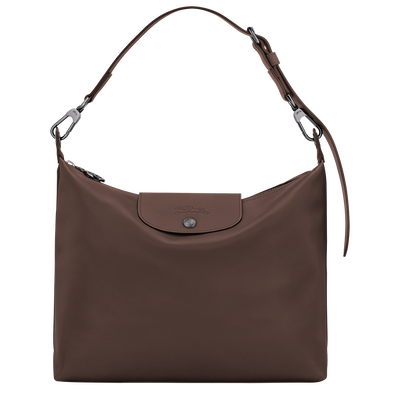 Le Pliage Xtra M Hobo 袋 , 摩卡色 - 皮革