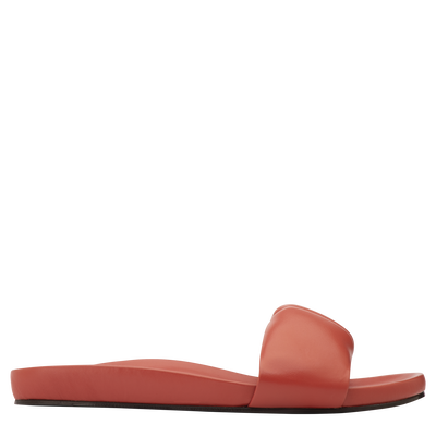 Roseau Mules , Coral - Leather