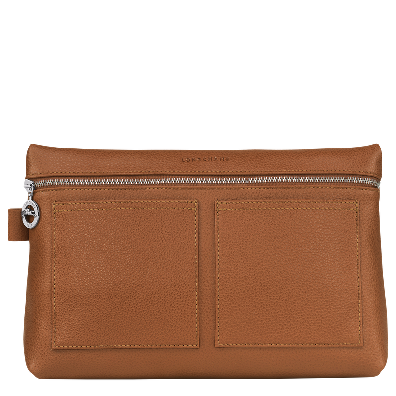 Le Foulonn&eacute; Toiletry case , Caramel - Leather  - View 1 of  3