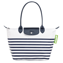 Le Pliage Collection M Tote bag , Navy/White - Canvas