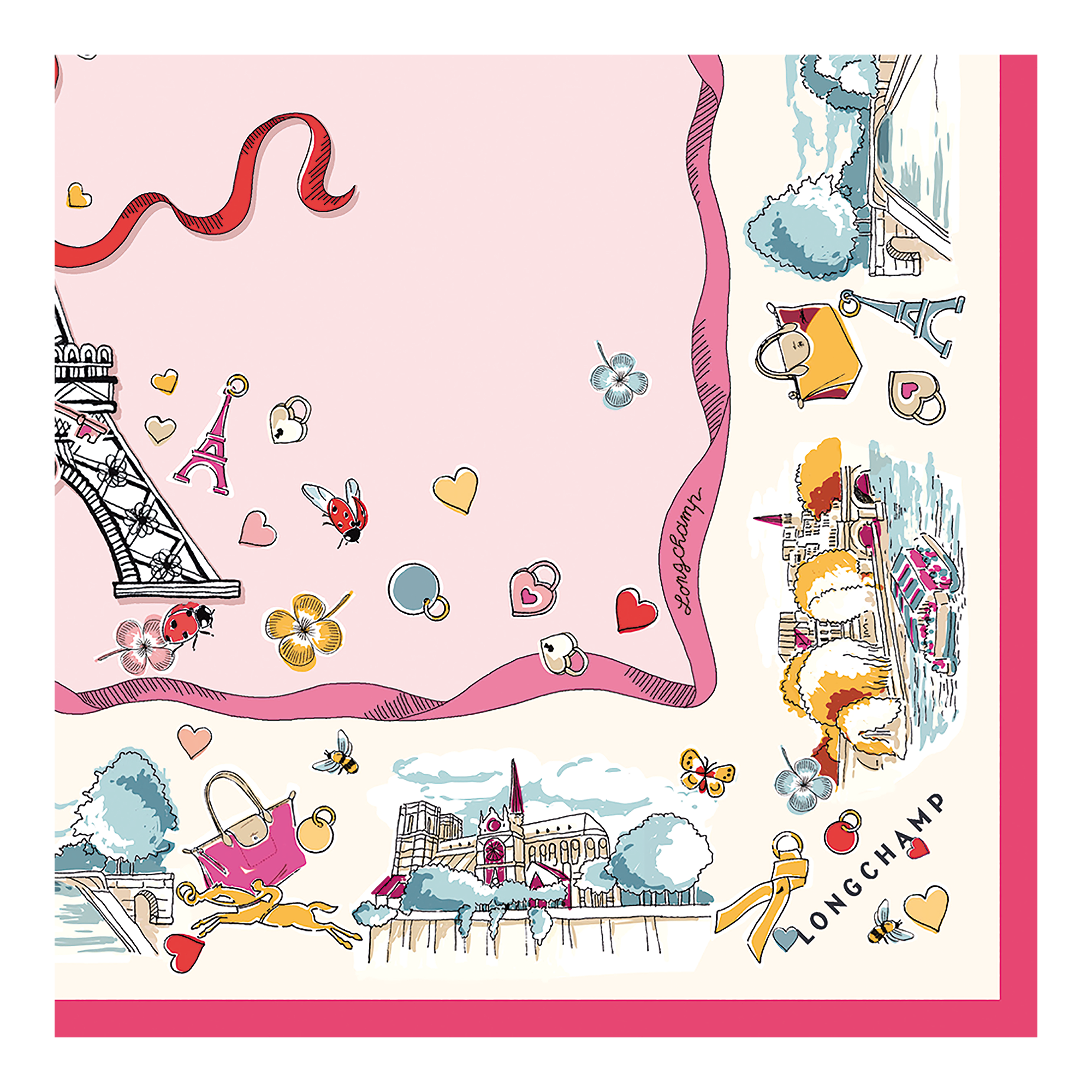 Tour Enchant&eacute;e 丝巾 50, 棉花糖粉