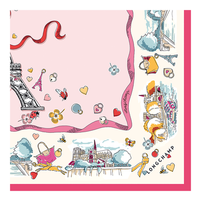 Tour Enchant&eacute;e 丝巾 50, 棉花糖粉