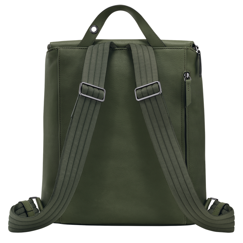 Longchamp 3D M Backpack , Khaki - Leather  - View 4 of  4