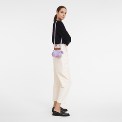Le Pliage Filet XS 迷你斜挎包 , 紫丁香色 - 帆布