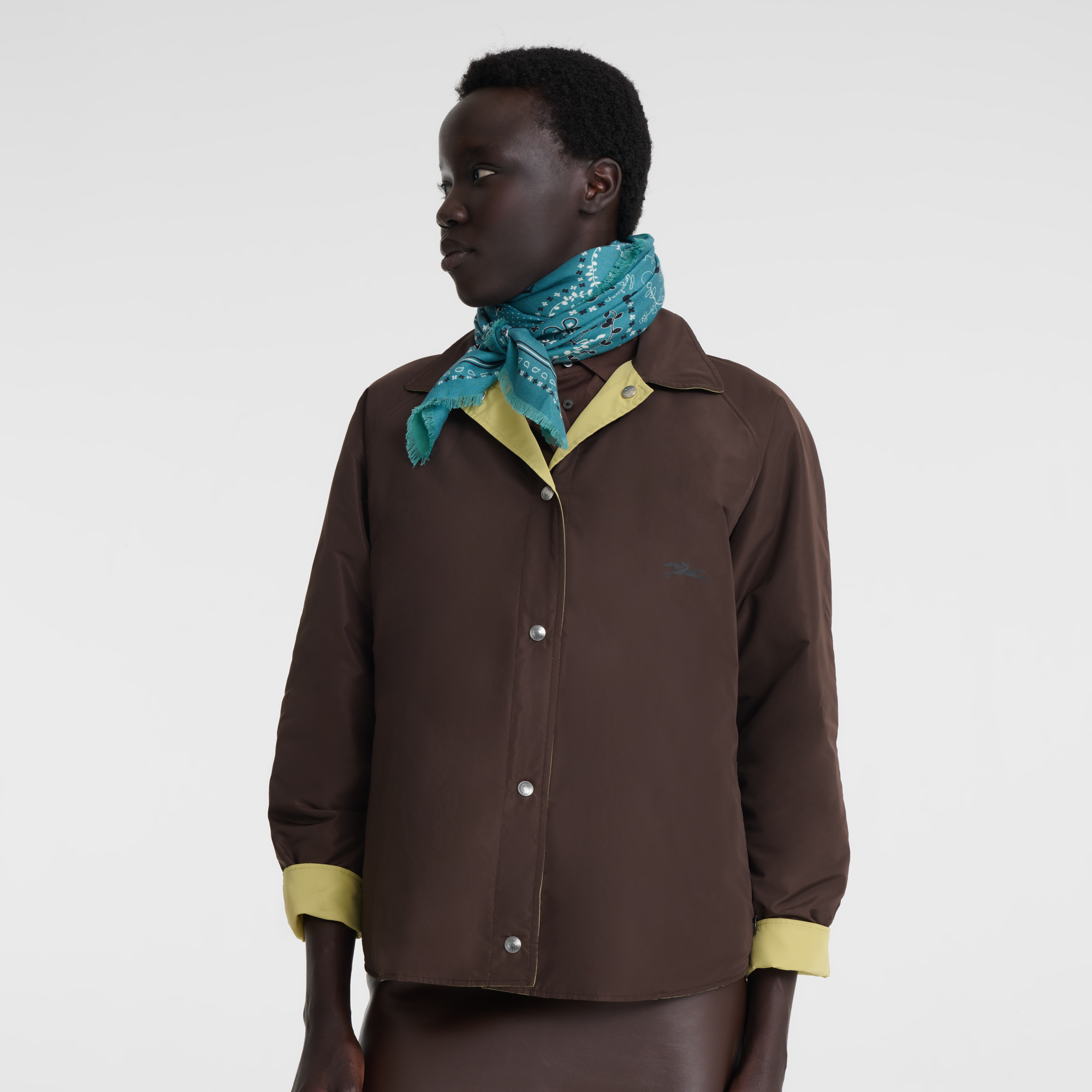 French Bandana Stole, Mint/Lagoon