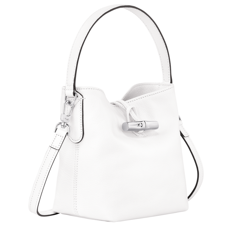 Roseau XS Bucket bag , White - Leather  - View 3 of  6