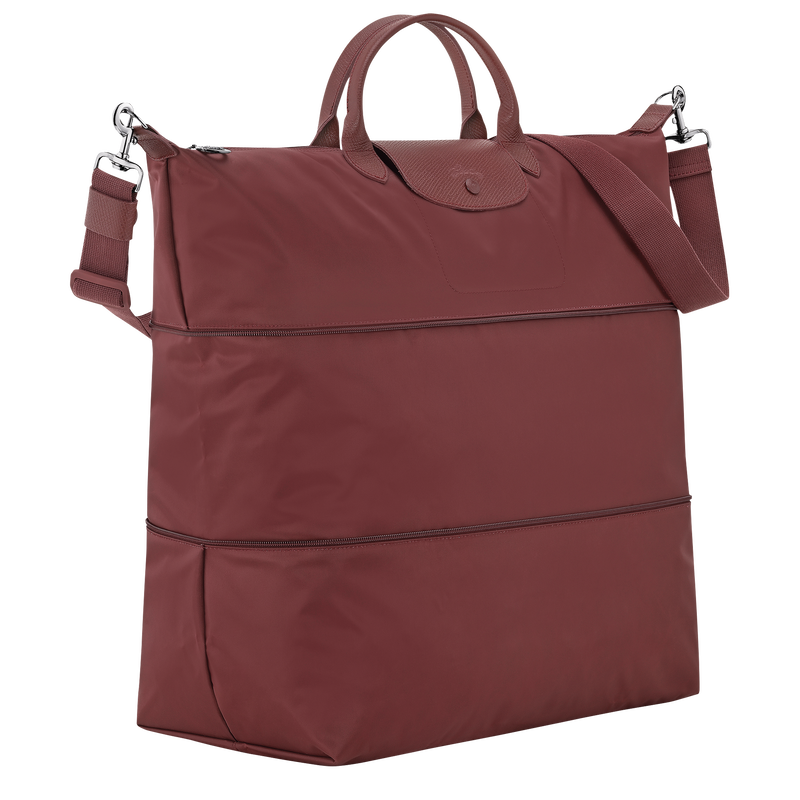 Le Pliage One S Travel bag expandable , Burgundy - Canvas  - View 3 of  8