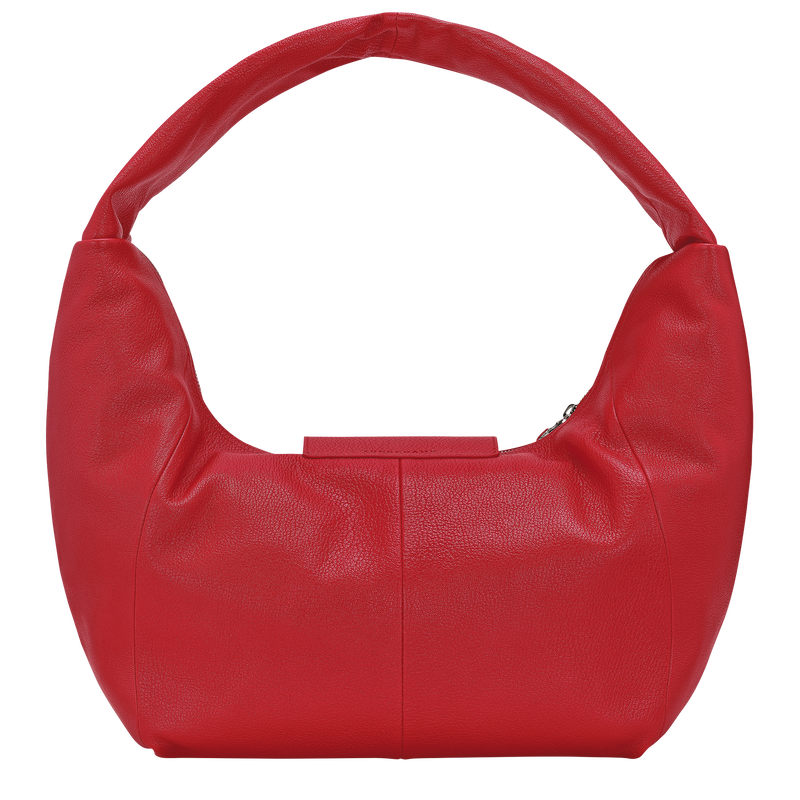 Le Pliage Xtra L Hobo 袋 , 红色 - 皮革  - 查看 4 4
