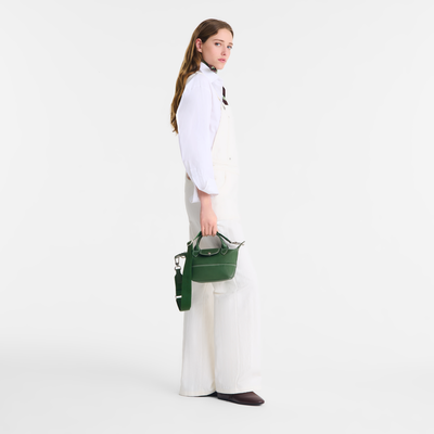 Le Pliage Xtra XS Handbag , British Green - Leather