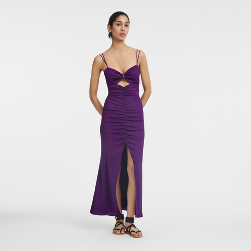 Midi dress , Violet - Crepe - View 2 of  4