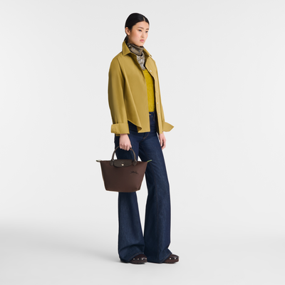 Le Pliage Green S 手提包 , 摩卡色 - 再生帆布
