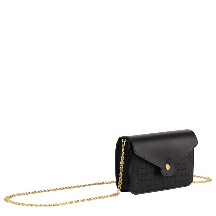 Mademoiselle Longchamp 系列 带链钱包, 黑色