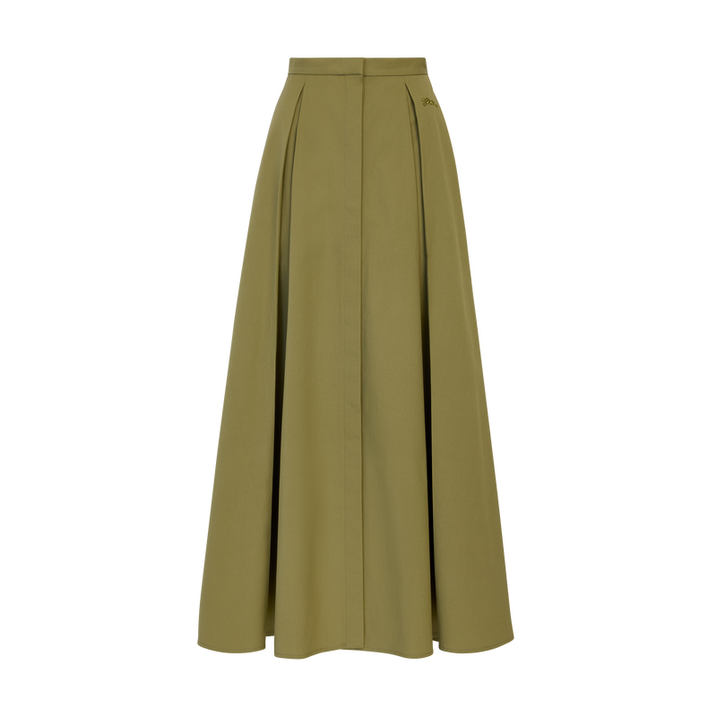 Midi skirt , Lichen - Cotton poplin  - View 1 of  5