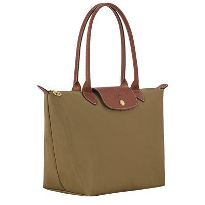Le Pliage Original M Tote bag , Olive - Recycled canvas