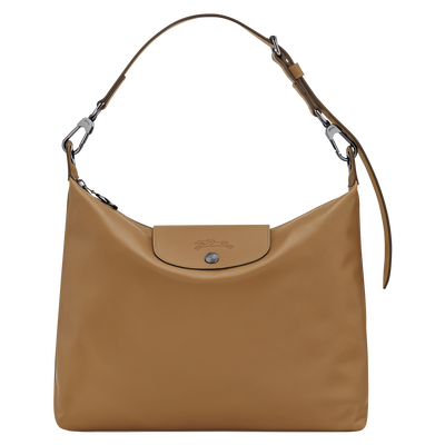 Le Pliage Xtra M Hobo 袋 , 烟草色 - 皮革