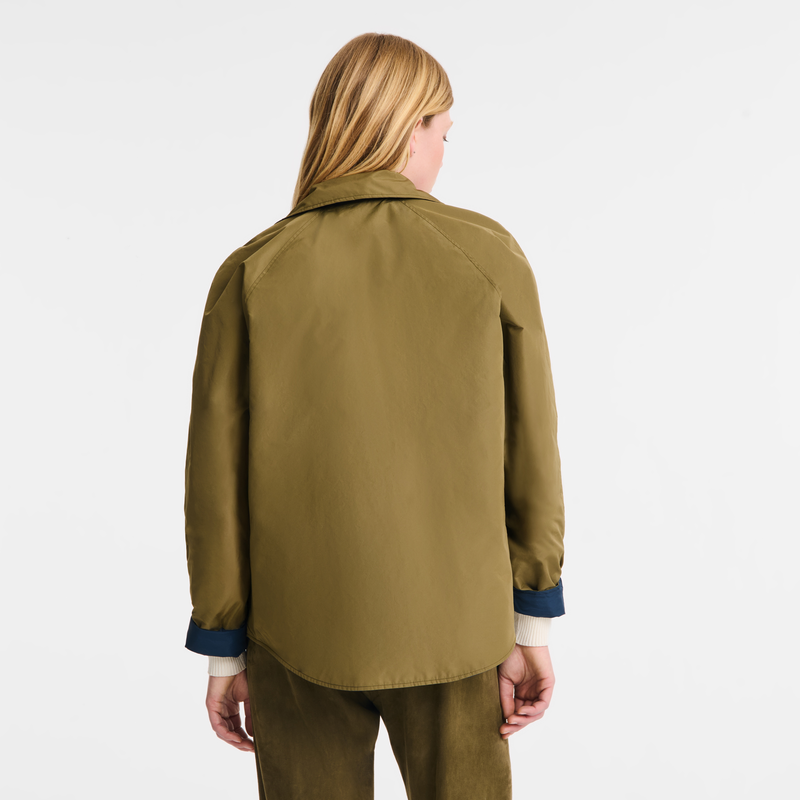 加衬束腰短上衣 , 海军蓝色/洋蓟绿 - 科技塔夫绸  - 查看 3 7