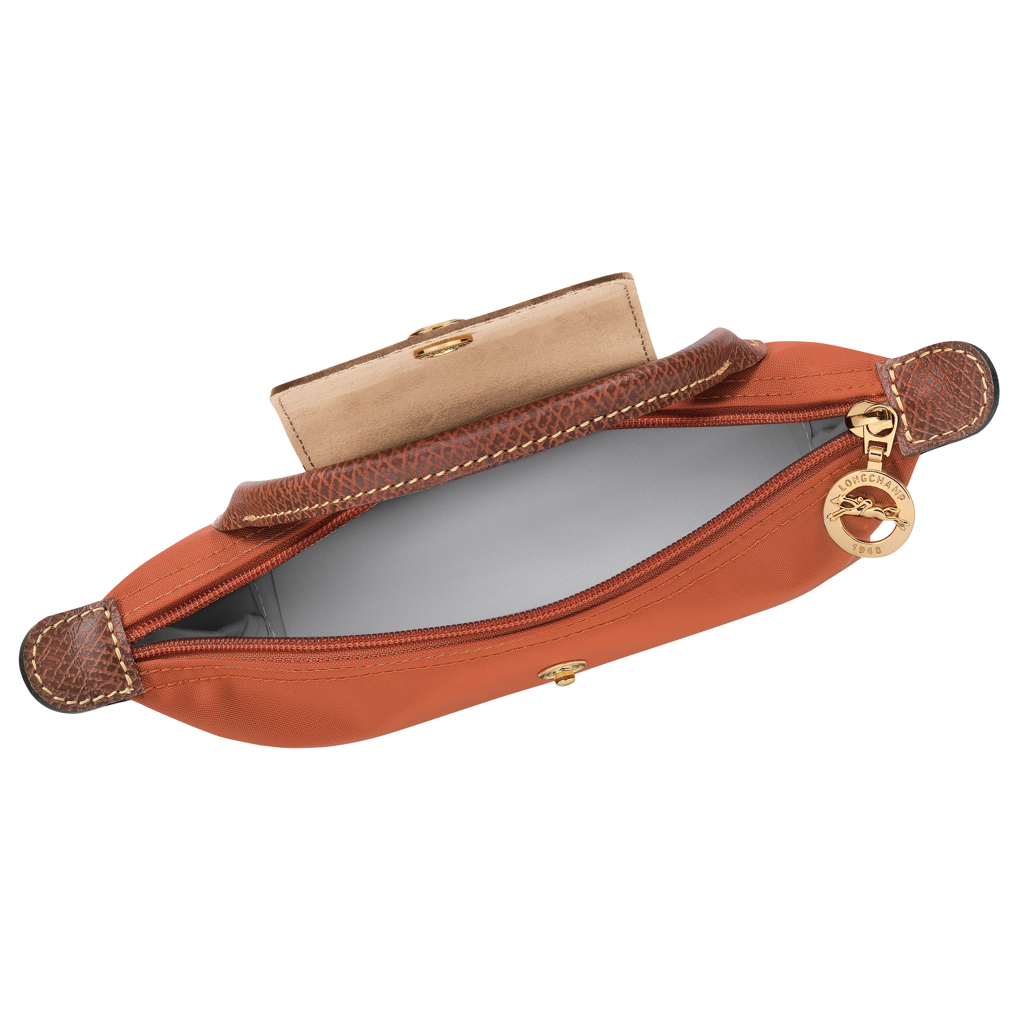 Pouch with handle, Brick - View 4 of
5 - zoom in Le Pliage Original Pouch with handle, Brick