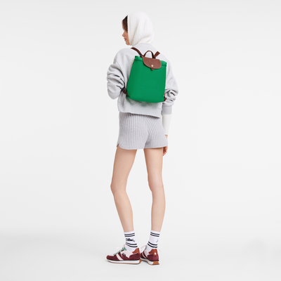 Le Pliage Original M 双肩背包 , 绿色 - 再生帆布