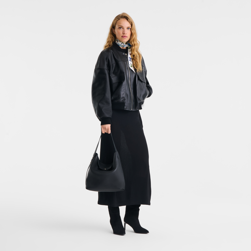 Le Cadence L Shoulder bag , Black - Leather  - View 2 of  6
