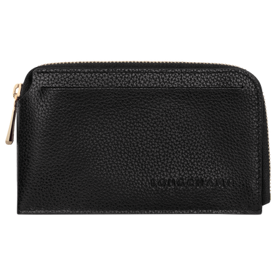 Le Foulonn&eacute; Card holder , Black - Leather