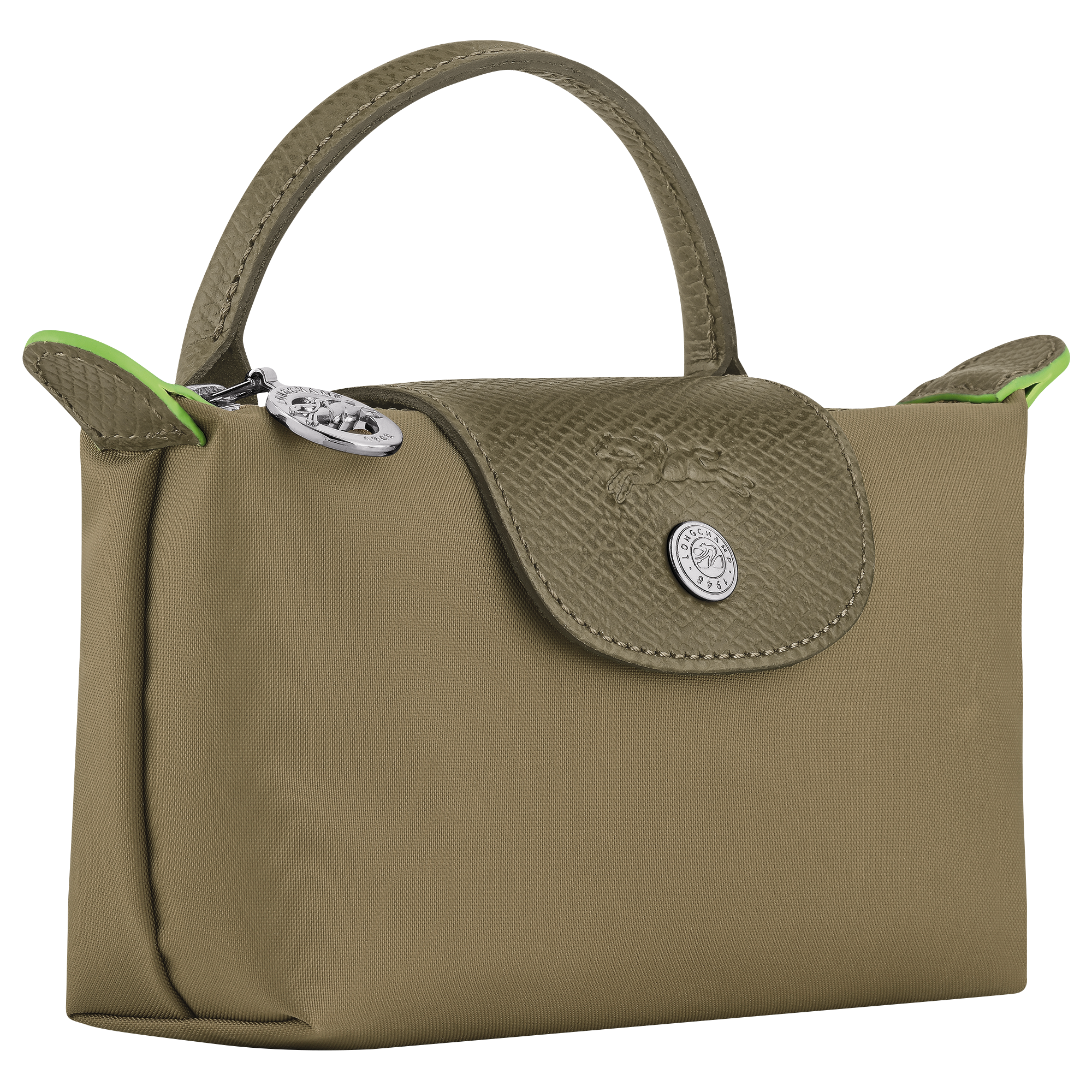 Pouch with handle, Artichoke - View 3 of
6 - zoom in Le Pliage Green Pouch with handle, Artichoke